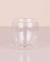 Short Double Wall Glass Cup